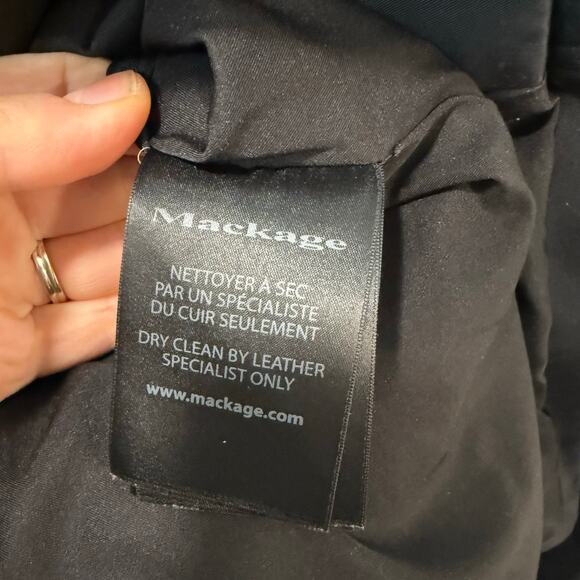 Mackage Women's Estela Belted Trench Coat Black Large - Picture 7 of 10